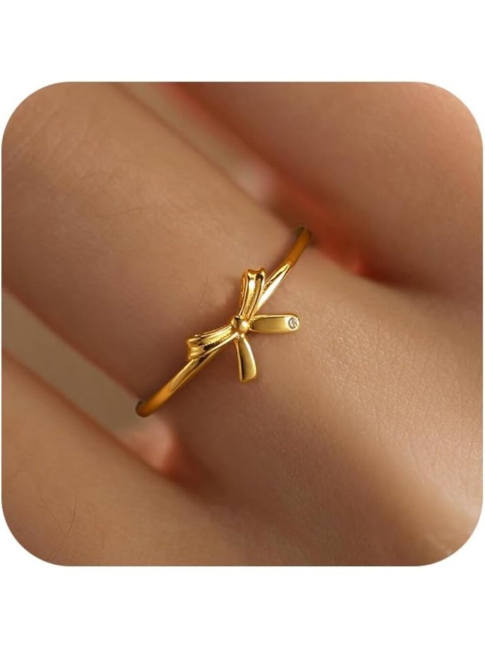 925 Sterling Silver Bow Ring - Elegant Jewelry for Women & Girls, Perfect Gift